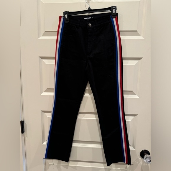 Pam & Gela Flare jeans with stripes - Picture 2 of 5